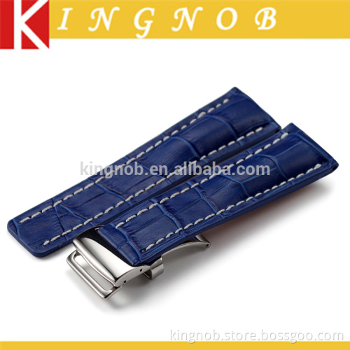 Hot sale watch bracelet for Breitling Luxury Royalblue Watch Strap Watch Belt watch accessory with Deployment Buckle